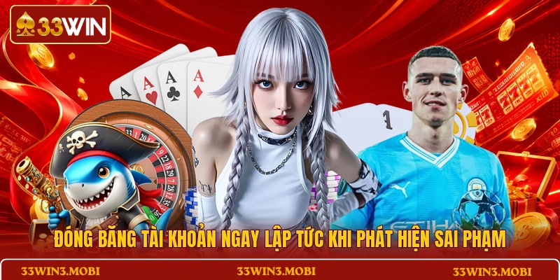 Đóng băng tài khoản ngay lập tức khi phát hiện sai phạm